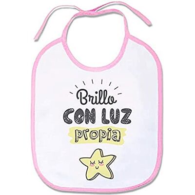SUPERMOLON 00709 śliniaczek dziecięcy ze sznurowaniem, pastelowy róż, unisex SUPERMOLON 00709 śliniaczek dziecięcy ze sznurowaniem, pastelowy róż, unisex