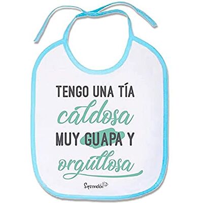 SUPERMOLON 03120 – Śliniak dziecięcy ze sznurowaniem, błękitny, unisex SUPERMOLON 03120 – Śliniak dziecięcy ze sznurowaniem, błękitny, unisex