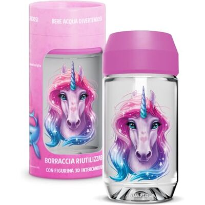 Aquafigure , Butelka wielokrotnego użytku, bez BPA, butelka na wodę i figurki 3D, nadaje się do mycia w zmywarce, można ją spersonalizować z tematycznymi figurkami 3D (Emoji, dinozaurów i innych Aquafigure , Butelka wielokrotnego użytku, bez BPA, butelka na wodę i figurki 3D, nadaje się do mycia w zmywarce, można ją spersonalizować z tematycznymi figurkami 3D (Emoji, dinozaurów i innych