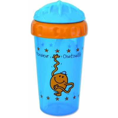 Monsieur Madame Mr Men & Little Miss 390112 duży kubek do picia z klapką 'Monsieur Chatouille' (Mr Tickle) Monsieur Madame Mr Men & Little Miss 390112 duży kubek do picia z klapką 'Monsieur Chatouille' (Mr Tickle)