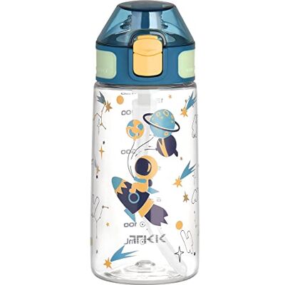 TITIROBA TKK 3002 butelka dla dzieci, 500 ml, zabezpieczona przed wyciekiem, ze słomką, tritan, bez BPA, obsługiwana jedną ręką, niebieska, do przedszkola, szkoły TITIROBA TKK 3002 butelka dla dzieci, 500 ml, zabezpieczona przed wyciekiem, ze słomką, tritan, bez BPA, obsługiwana jedną ręką, niebieska, do przedszkola, szkoły