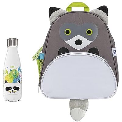 Chicco hicco zestaw plecak termiczny Królik i butelka termiczna Panda, praktyczny zestaw składający się z uchwytu termicznego w kształcie różowego królika i termicznej butelki ze stali nierdzewnej z pandą Chicco hicco zestaw plecak termiczny Królik i butelka termiczna Panda, praktyczny zestaw składający się z uchwytu termicznego w kształcie różowego królika i termicznej butelki ze stali nierdzewnej z pandą