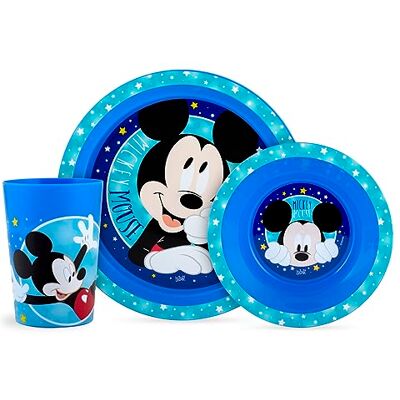 Lulabi Mickey Cosmo 3-częściowy zestaw dla niemowląt, Polipropylen, Niebieski, Urządzone Lulabi Mickey Cosmo 3-częściowy zestaw dla niemowląt, Polipropylen, Niebieski, Urządzone