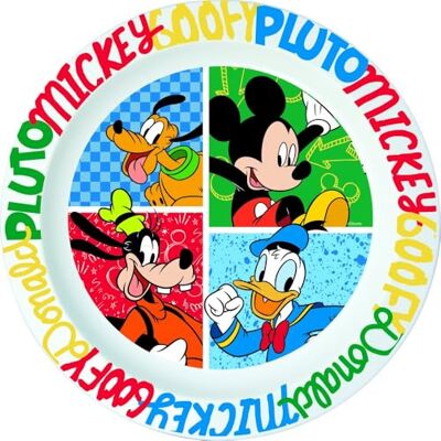 Tataway Mickey Has Fun Microwave Deep Plate Naczynie dla dzieci z nadrukiem Disneya, bezpieczne w kuchence mikrofalowej, trwałe, lekkie i bezpieczne do codziennego użytku spożywczego Tataway Mickey Has Fun Microwave Deep Plate Naczynie dla dzieci z nadrukiem Disneya, bezpieczne w kuchence mikrofalowej, trwałe, lekkie i bezpieczne do codziennego użytku spożywczego
