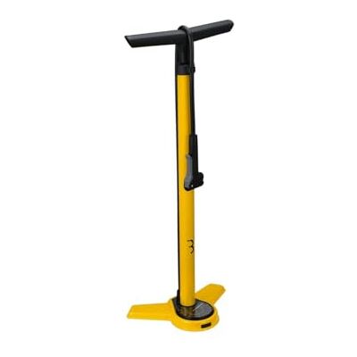 BFP-27 BBB Cycling AirSteel pompka powietrza do roweru, pompka stojąca z manometrem, pompka ręczna z DualHead 3.0 do Presta Dunlop i Schradera, , żółta, 670 mm BFP-27 BBB Cycling AirSteel pompka powietrza do roweru, pompka stojąca z manometrem, pompka ręczna z DualHead 3.0 do Presta Dunlop i Schradera, , żółta, 670 mm