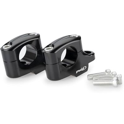 Puig 22180N Pullback Risers, podnoszą i zbliżają kierownicę, aby poprawić ergonomię, komfort i zwrotność podczas jazdy, czarne Puig 22180N Pullback Risers, podnoszą i zbliżają kierownicę, aby poprawić ergonomię, komfort i zwrotność podczas jazdy, czarne