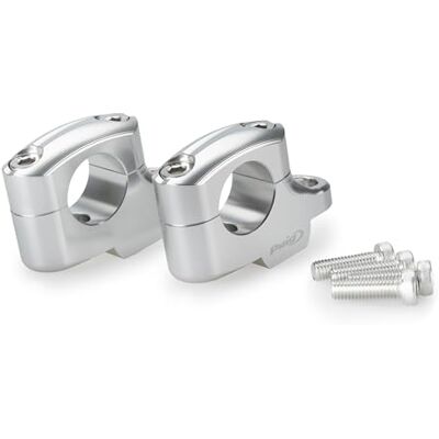 Puig Podnośniki podnoszące 22180P, podnoszą i zbliżają kierownicę, aby poprawić ergonomię, komfort i zwrotność podczas jazdy, srebrne Puig Podnośniki podnoszące 22180P, podnoszą i zbliżają kierownicę, aby poprawić ergonomię, komfort i zwrotność podczas jazdy, srebrne