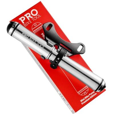AB-HPM-SIL PRO BIKE TOOL Mini pompka rowerowa Premium Edition, pasuje do zaworów Presta i Schradera, wysokociśnieniowa pompa do opon rowerowych do rowerów szosowych i górskich AB-HPM-SIL PRO BIKE TOOL Mini pompka rowerowa Premium Edition, pasuje do zaworów Presta i Schradera, wysokociśnieniowa pompa do opon rowerowych do rowerów szosowych i górskich