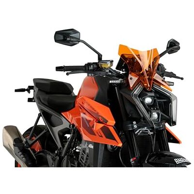 Puig 21995T sportowa szyba przednia nowej generacji do KTM 990 Duke 2024 – aerodynamiczna wydajność i sportowy design, pomarańczowa Puig 21995T sportowa szyba przednia nowej generacji do KTM 990 Duke 2024 – aerodynamiczna wydajność i sportowy design, pomarańczowa
