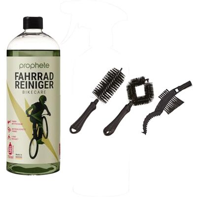 5586 Prophete Zestaw do czyszczenia roweru elektrycznego – 750 ml środek czyszczący do rowerów + 3-częściowy zestaw szczotek do czyszczenia ramy i roweru biegowego – delikatna pielęgnacja i skuteczne 5586 Prophete Zestaw do czyszczenia roweru elektrycznego – 750 ml środek czyszczący do rowerów + 3-częściowy zestaw szczotek do czyszczenia ramy i roweru biegowego – delikatna pielęgnacja i skuteczne
