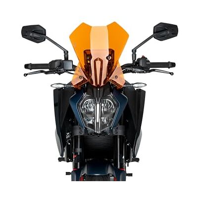 Puig 21998T przednia szyba turystyczna nowej generacji – aerodynamiczna ochrona i sportowy design dla KTM 125 DUKE i KTM 390 DUKE 2024-2025, pomarańczowa Puig 21998T przednia szyba turystyczna nowej generacji – aerodynamiczna ochrona i sportowy design dla KTM 125 DUKE i KTM 390 DUKE 2024-2025, pomarańczowa