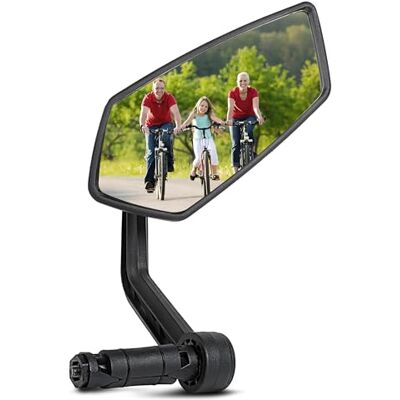 AiQInu Lusterko rowerowe, lusterko wsteczne do roweru, lusterko wsteczne do roweru, lustro odblaskowe ze szkła HD, roweru górskiego, roweru szosowego (prawe) AiQInu Lusterko rowerowe, lusterko wsteczne do roweru, lusterko wsteczne do roweru, lustro odblaskowe ze szkła HD, roweru górskiego, roweru szosowego (prawe)