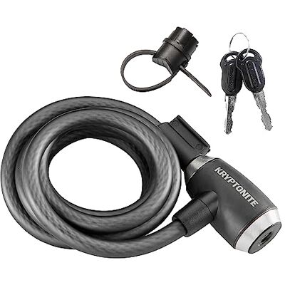 Kryptonite Key Cable KryptoFlex 1218-12mmx180cm Incluye Soporte Pleciony kabel stalowy 12 mm, blokada rowerowa z powłoką winylową, system Easy-Click, 0,79 kg, długość 180 cm Kryptonite Key Cable KryptoFlex 1218-12mmx180cm Incluye Soporte Pleciony kabel stalowy 12 mm, blokada rowerowa z powłoką winylową, system Easy-Click, 0,79 kg, długość 180 cm