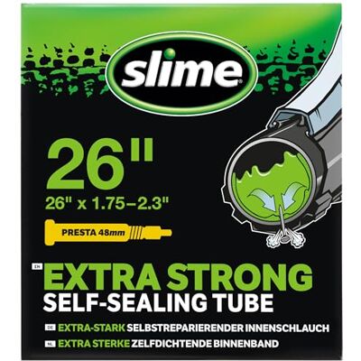 30060 Slime Dętka rowerowa z uszczelniaczem Slime, samouszczelniająca, zapobiega przebiciom i usuwa je, zawór Presta, 47/57-559 mm (26″x1,75-2,125″) 30060 Slime Dętka rowerowa z uszczelniaczem Slime, samouszczelniająca, zapobiega przebiciom i usuwa je, zawór Presta, 47/57-559 mm (26″x1,75-2,125″)