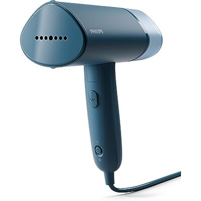 Philips Parownica ręczna serii 3000 (STH3000/20) Składana, strumień pary 20 g/min, 1000 W, plastikowa stopa, odłączany zbiornik 100 ml, niebieska Philips Parownica ręczna serii 3000 (STH3000/20) Składana, strumień pary 20 g/min, 1000 W, plastikowa stopa, odłączany zbiornik 100 ml, niebieska