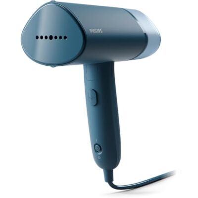 Philips Parownica ręczna serii 3000 (STH3000/20) Składana, strumień pary 20 g/min, 1000 W, plastikowa stopa, odłączany zbiornik 100 ml, niebieska Philips Parownica ręczna serii 3000 (STH3000/20) Składana, strumień pary 20 g/min, 1000 W, plastikowa stopa, odłączany zbiornik 100 ml, niebieska
