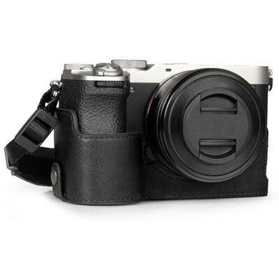 MegaGear Etui na Aparat z Prawdziwej Skóry do Sony Alpha a7C II czarny, etui na aparat fotograficzny MegaGear Etui na Aparat z Prawdziwej Skóry do Sony Alpha a7C II czarny, etui na aparat fotograficzny