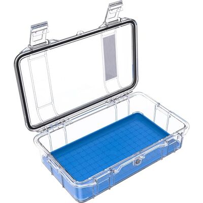 PELI M60 Micro Case Kompaktowe etui ochronne na cenny sprzet i narzedzia; Wodoodporne, pyloszczelne i odporne na zgniatanie; Pojemnosc 2 litry; Kolor: NIEBIESKI/PRZEZROCZYSTY PELI M60 Micro Case Kompaktowe etui ochronne na cenny sprzet i narzedzia; Wodoodporne, pyloszczelne i odporne na zgniatanie; Pojemnosc 2 litry; Kolor: NIEBIESKI/PRZEZROCZYSTY