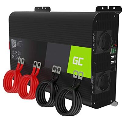 Green Cell PRO 2000W/4000W 12V do 230V Volt Czysty Sinus sinusoida Przetwornica Inwerter napięcia samochodowa Falownik solarny Konwerter prądu przemiennego Czysta fala sinusoidalna Przetwornik DC AC Czysta sinusoida zapewnia bezpieczne zasilanie laptopó Green Cell PRO 2000W/4000W 12V do 230V Volt Czysty Sinus sinusoida Przetwornica Inwerter napięcia samochodowa Falownik solarny Konwerter prądu przemiennego Czysta fala sinusoidalna Przetwornik DC AC Czysta sinusoida zapewnia bezpieczne zasilanie laptopó