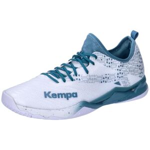 Kempa Wing Lite 2.0 Buty do piłki ręcznej - Białe/ciemny niebieski - Lekki i sportowy Kempa Wing Lite 2.0 Buty do piłki ręcznej - Białe/ciemny niebieski - Lekki i sportowy