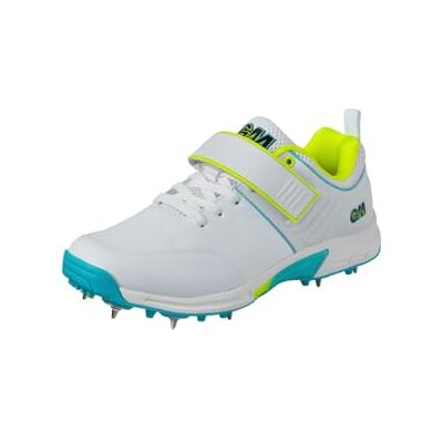 64052414 Gunn & Moore Unisex Aion + Plus buty do krykieta, Biały Fluro Żółty Niebieski, 40 EU 64052414 Gunn & Moore Unisex Aion + Plus buty do krykieta, Biały Fluro Żółty Niebieski, 40 EU