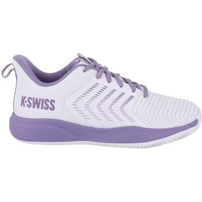 94742151M K-Swiss Damskie buty tenisowe Ultrashot Light Clay, White Purple Haze Neon Lavender, 40 EU 94742151M K-Swiss Damskie buty tenisowe Ultrashot Light Clay, White Purple Haze Neon Lavender, 40 EU