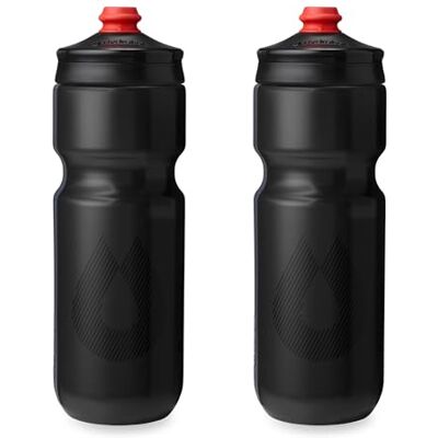 HydraPak Breakaway Surge lekka butelka na wodę rowerowa, 2 sztuki, wysoki przepływ, jazda na rowerze i sport, węgiel drzewny, 740 ml HydraPak Breakaway Surge lekka butelka na wodę rowerowa, 2 sztuki, wysoki przepływ, jazda na rowerze i sport, węgiel drzewny, 740 ml