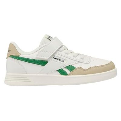 100231856 Reebok Unisex dziecięce buty sportowe Court Advance Elastic Lace & Top Strap, Chalk ClassicBeige Glengreen, 28 EU 100231856 Reebok Unisex dziecięce buty sportowe Court Advance Elastic Lace & Top Strap, Chalk ClassicBeige Glengreen, 28 EU