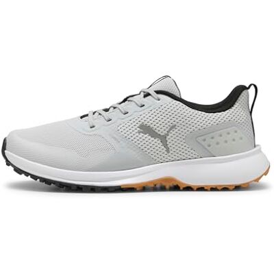 31026004 PUMA Męskie buty golfowe Fusion Grip 6, pióro szare czarne gumowe, 45 UK 31026004 PUMA Męskie buty golfowe Fusion Grip 6, pióro szare czarne gumowe, 45 UK