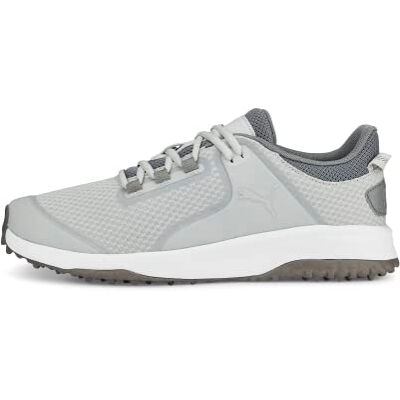 37752701/37752801 PUMA Fusion Grip męskie buty golfowe, Płaski jasnoszary klosz Puma w kolorze srebrnym, 42 EU 37752701/37752801 PUMA Fusion Grip męskie buty golfowe, Płaski jasnoszary klosz Puma w kolorze srebrnym, 42 EU