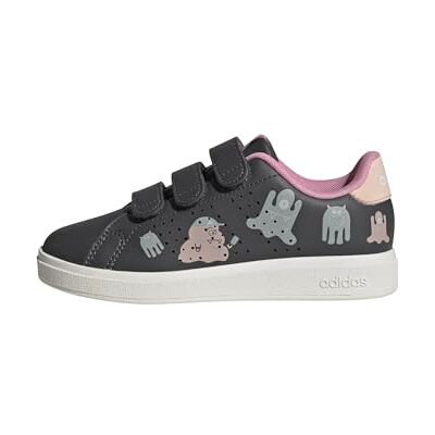 OON19 adidas Uniseks dzieci ADVANTAGE BASE 2.0 SHOES CHILDREN, grey six/off white/bliss pink, 33 EU OON19 adidas Uniseks dzieci ADVANTAGE BASE 2.0 SHOES CHILDREN, grey six/off white/bliss pink, 33 EU