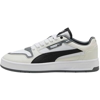 400196 PUMA Unisex Court Classic Street Sneaker, białe czarno-szare (Vapor Gray), 45 EU, Puma Biały PUMA Czarny Vapor Gray, 44.5 EU 400196 PUMA Unisex Court Classic Street Sneaker, białe czarno-szare (Vapor Gray), 45 EU, Puma Biały PUMA Czarny Vapor Gray, 44.5 EU