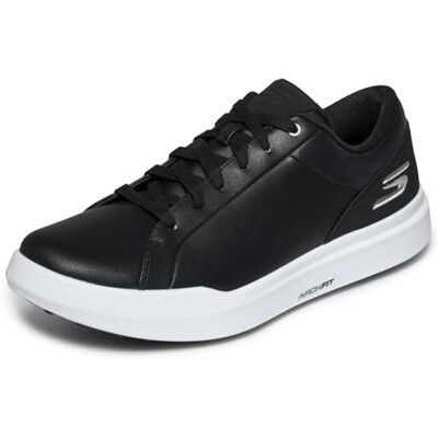 214128 Skechers Męskie buty golfowe Drive 6 Arch Fit ze skóry o luźnym kroju bez kolców, czarny/biały, 42.5 EU 214128 Skechers Męskie buty golfowe Drive 6 Arch Fit ze skóry o luźnym kroju bez kolców, czarny/biały, 42.5 EU