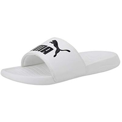 372279_02 PUMA Sandały unisex Popcat 20 do wsuwania, Biała Puma White Puma Black, 40.5 EU 372279_02 PUMA Sandały unisex Popcat 20 do wsuwania, Biała Puma White Puma Black, 40.5 EU
