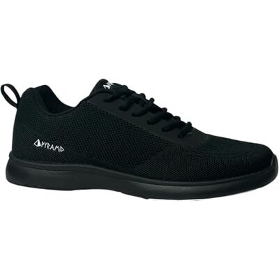 Pyramid Męskie lekkie buty do kręgli Path Lite, bezszwowe, sportowy krój, oddychająca dzianinowa cholewka, uniwersalne podeszwy ślizgowe, Czarny, 47 EU Pyramid Męskie lekkie buty do kręgli Path Lite, bezszwowe, sportowy krój, oddychająca dzianinowa cholewka, uniwersalne podeszwy ślizgowe, Czarny, 47 EU