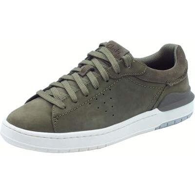 Clarks Courtlite 2 Run Oliwkowy Nubuk Skóra Mężczyźni - Sneakers Clarks Courtlite 2 Run Oliwkowy Nubuk Skóra Mężczyźni - Sneakers