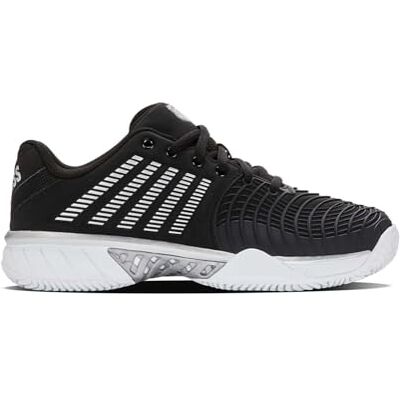 98563085M K-Swiss Damskie buty tenisowe Express Light 3 Clay, czarne/srebrne, rozmiar 39,5 EU 98563085M K-Swiss Damskie buty tenisowe Express Light 3 Clay, czarne/srebrne, rozmiar 39,5 EU