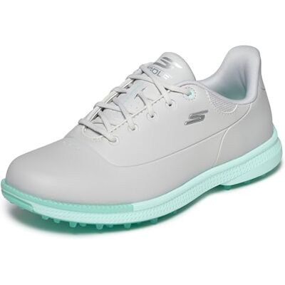 123099 Skechers Damskie wodoodporne buty golfowe Jasmine Sneaker, Szary/miętowy bez kolców, 7 123099 Skechers Damskie wodoodporne buty golfowe Jasmine Sneaker, Szary/miętowy bez kolców, 7