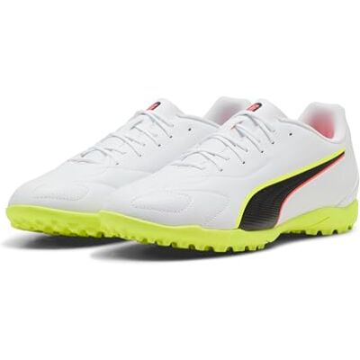 108733 PUMA Buty piłkarskie unisex King 20 Play TT, biało-świecące czerwono-żółte alert, 44 EU, Puma Biały świecący czerwony żółty alert, 40.5 EU 108733 PUMA Buty piłkarskie unisex King 20 Play TT, biało-świecące czerwono-żółte alert, 44 EU, Puma Biały świecący czerwony żółty alert, 40.5 EU