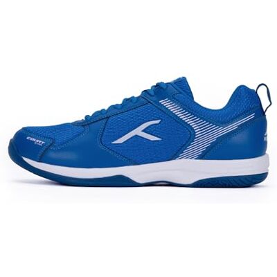 HBFS-3M001-5-6.0 HUNDRED Court Star Non-Marking Professional Badminton Shoes for Mens X-Cushion Protection Suitable for Indoor Tennis, Squash, Table Tennis, Basketball & Padel (Blue/White, Size: EU 40, UK 6, US 7) HBFS-3M001-5-6.0 HUNDRED Court Star Non-Marking Professional Badminton Shoes for Mens X-Cushion Protection Suitable for Indoor Tennis, Squash, Table Tennis, Basketball & Padel (Blue/White, Size: EU 40, UK 6, US 7)
