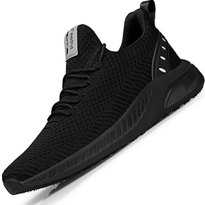 HT-B-AB-B-1-42 Feethit Męskie wsuwane buty do chodzenia ostrze buty tenisowe antypoślizgowe buty do biegania lekkie buty treningowe oddychające siatkowe modne trampki, Cały czarny, 42 EU HT-B-AB-B-1-42 Feethit Męskie wsuwane buty do chodzenia ostrze buty tenisowe antypoślizgowe buty do biegania lekkie buty treningowe oddychające siatkowe modne trampki, Cały czarny, 42 EU