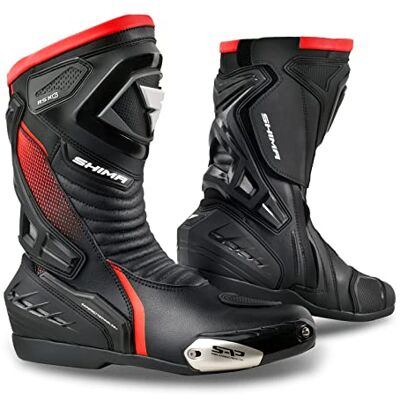 SHIMA Męskie buty motocyklowe Rsx-6, czerwone fluorescencyjne, rozmiar 43 EU SHIMA Męskie buty motocyklowe Rsx-6, czerwone fluorescencyjne, rozmiar 43 EU