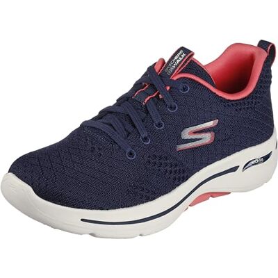 124403 Skechers Damskie buty Go Walk Arch Fit Iconic Unify Sneaker, US, Granatowy koral, 37.5 EU 124403 Skechers Damskie buty Go Walk Arch Fit Iconic Unify Sneaker, US, Granatowy koral, 37.5 EU
