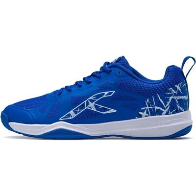 HBFS-3M002-4-6.0 HUNDRED Blade Non-Marking Professional Badminton Shoes for Men Material: TPU, Rubber Suitable for Indoor Tennis, Squash, Table Tennis, Basketball & Padel (Blue/White, Size: EU 40, UK 6, US 7) HBFS-3M002-4-6.0 HUNDRED Blade Non-Marking Professional Badminton Shoes for Men Material: TPU, Rubber Suitable for Indoor Tennis, Squash, Table Tennis, Basketball & Padel (Blue/White, Size: EU 40, UK 6, US 7)