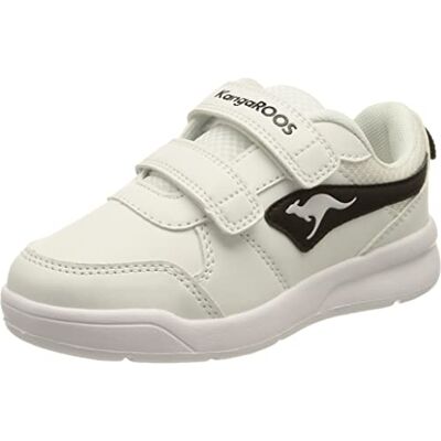 18578-0500 KangaROOS Unisex dziecięce buty sportowe K-ICO V, White Jet Black, 32 EU 18578-0500 KangaROOS Unisex dziecięce buty sportowe K-ICO V, White Jet Black, 32 EU