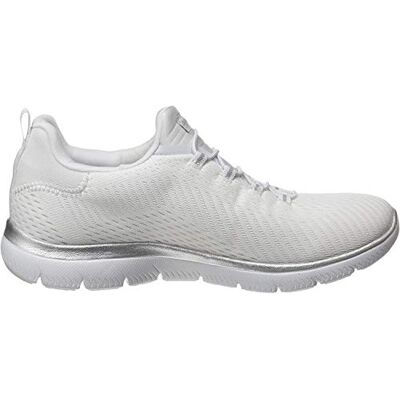 149036 Skechers Kobiety Summits Fast Attraction Trampki, White Mesh/Silver Trim, 35 EU 149036 Skechers Kobiety Summits Fast Attraction Trampki, White Mesh/Silver Trim, 35 EU