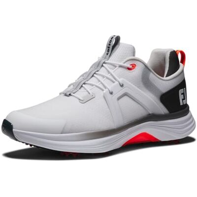 55469 M090 FootJoy Męskie buty golfowe Hyperflex, białe/czarne/czerwone, rozmiar 40 EU 55469 M090 FootJoy Męskie buty golfowe Hyperflex, białe/czarne/czerwone, rozmiar 40 EU