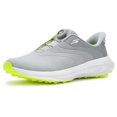 214149 Skechers Męskie buty do golfa Go Mens wodoodporne, syntetyczne skręcane pokrętło, zapięcie na cyferblat, szaro-białe krawędzie, rozmiar 44 EU 214149 Skechers Męskie buty do golfa Go Mens wodoodporne, syntetyczne skręcane pokrętło, zapięcie na cyferblat, szaro-białe krawędzie, rozmiar 44 EU