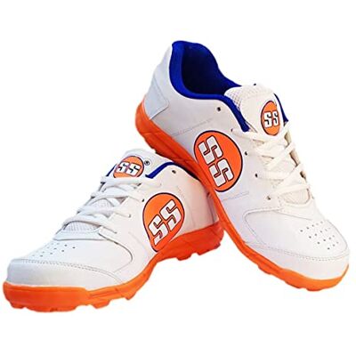 Acc0437 Ss Męskie buty do krykieta, białe/pomarańczowe, 6 Acc0437 Ss Męskie buty do krykieta, białe/pomarańczowe, 6