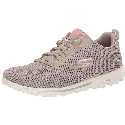 124985-TPCL Skechers Damskie buty trekkingowe Go Walk Travel Fun Journey, Taupe/Koral, 40 EU 124985-TPCL Skechers Damskie buty trekkingowe Go Walk Travel Fun Journey, Taupe/Koral, 40 EU